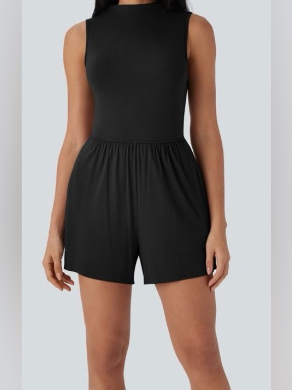 SMALL.  HALARA MOCK NECK EASY PEEZY  CUT OUT ROMPER